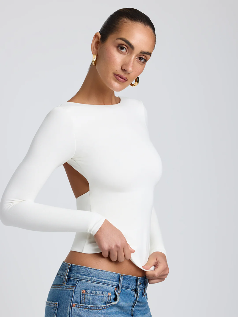 Hauts pour femmes doux et soyeux dos nu personnalisés